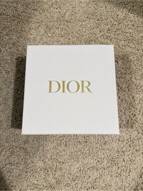 Dior White Box with Gold Logo Centerpiece